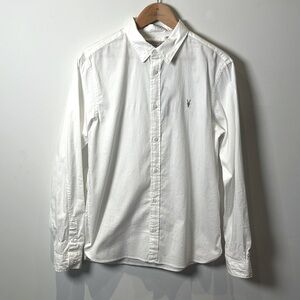 All saints white button up casual dress shirt - men’s medium - never worn
